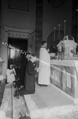 CEREMONY OF FIRST VOWS  FR CLARKE  BRS MATTHEWS AND DAVIS  POSED 6.7.54